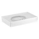 White Cotton Filled Cardboard Boxes with Clear Lid