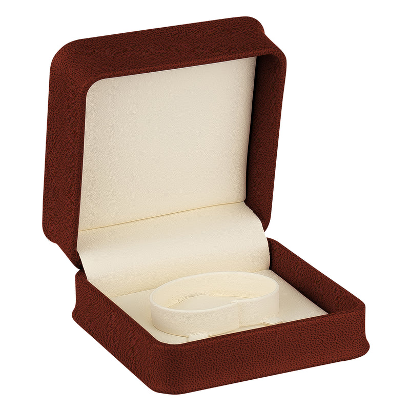 Nabuka Leatherette Square Bangle Box with Cream Interior