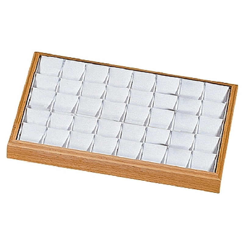 Wooden Tray with 40 Earring Pads