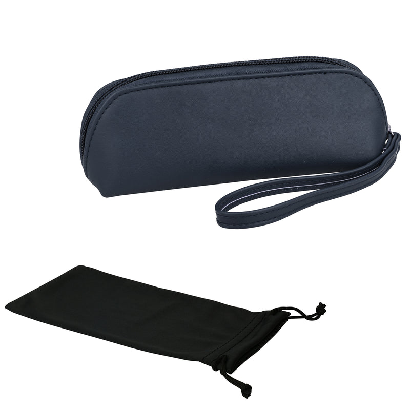 Luxury Zipped Leatherette Case with Additional Pouch