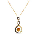 Tt CZ Swirl Heartbeat Necklace