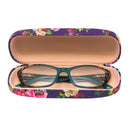 Floral PU Eyewear Case with Coordinating Cloth