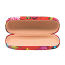 Floral PU Eyewear Case with Coordinating Cloth