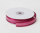 Faux Linen Ribbon with Satin Edge