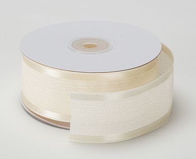 Faux Linen Ribbon with Satin Edge