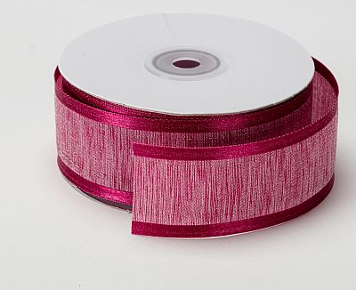 Faux Linen Ribbon with Satin Edge