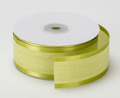 Faux Linen Ribbon with Satin Edge