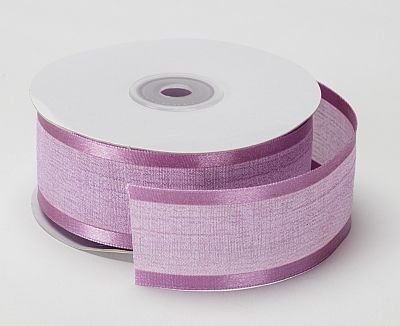 Faux Linen Ribbon with Satin Edge