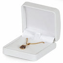 Leatherette Pendant Box with Matching Interior and  Two Piece Packer