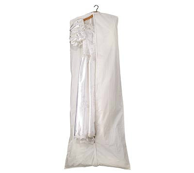 White Bridal Vinyl Zipper Garment Bag