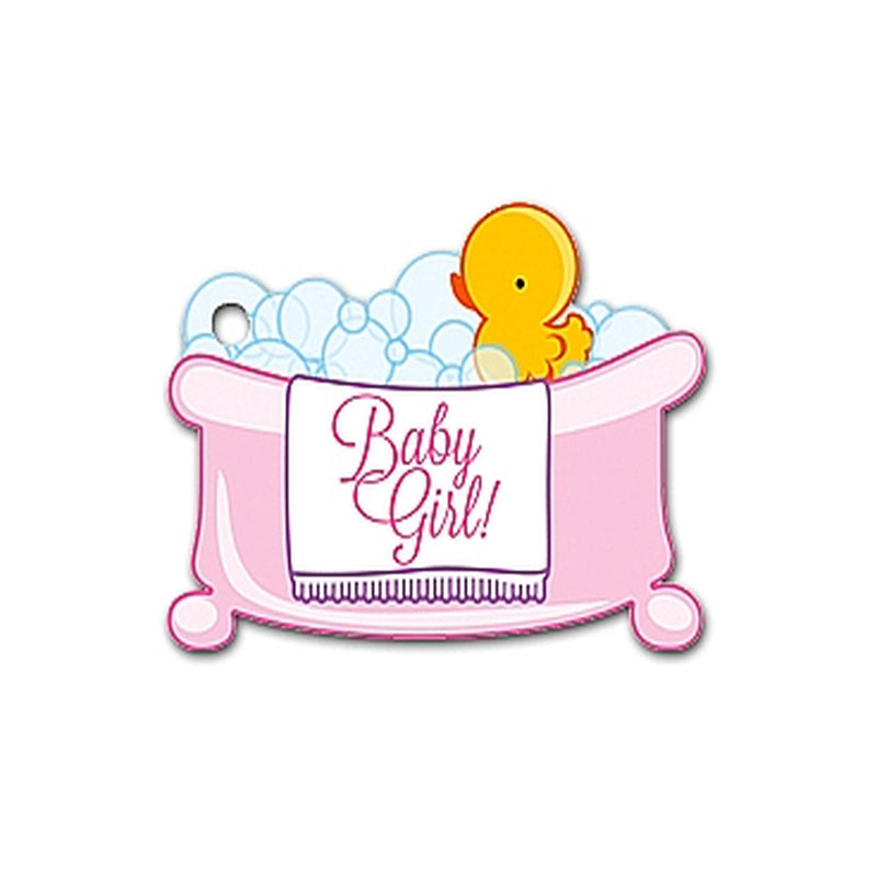 Baby Girl Bubbles Intricuts Card