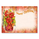 Merry Xmas Flowers  Tag - 3.5" x 2"