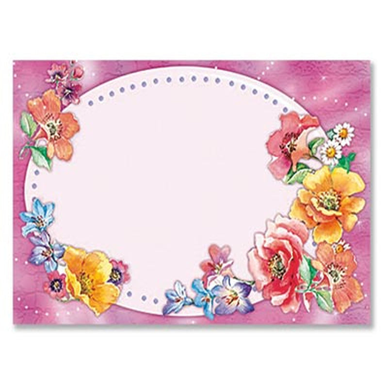 Multy Flowers Gift Tag - 3.5" x 2"
