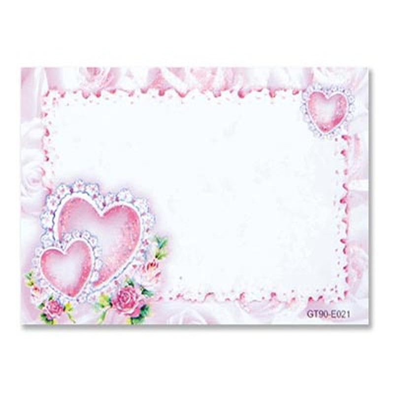 Hearts Lace Gift Tag with Glitter - 3.5" x 2"
