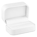 Leatherette Double Ring Box with Matching Interior