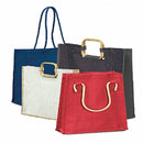Jute Tote Bag with Clear Window