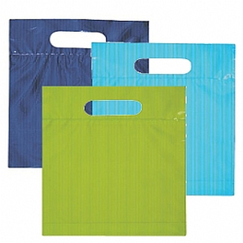 Striped Double Die Cut Plastic Bag