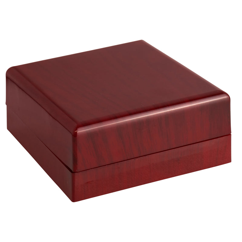 Rosewood Look Universal Box with White Leatherette Interior