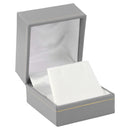 Paper Covered Single Earring Box with Gold Accent