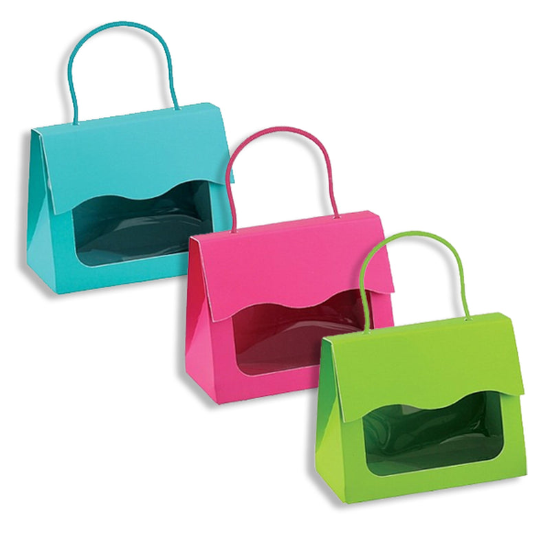 Cardboard Tote Bag with Window Favor Box