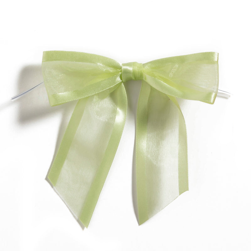 Organza Satin-Edged Bow with Twist Tie