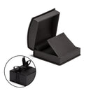 Leatherette Single Earring Box Leatherette Interior with Matching Ribboned Packer