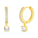 Dangle CZ Huggie Earring