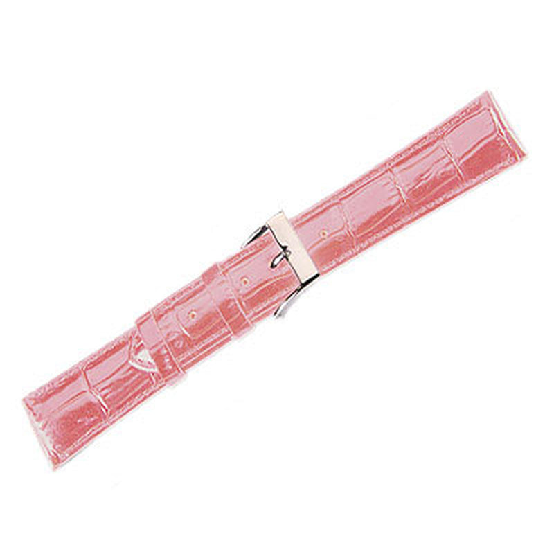 Leather Watch Band Lux Alligator Pink (14mm) Long