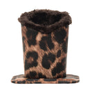Animal Print Desktop Holder with Plush Interior