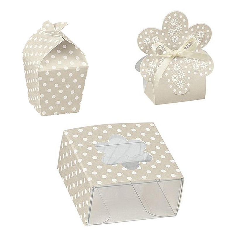 Ivory Dots Confection Boxes