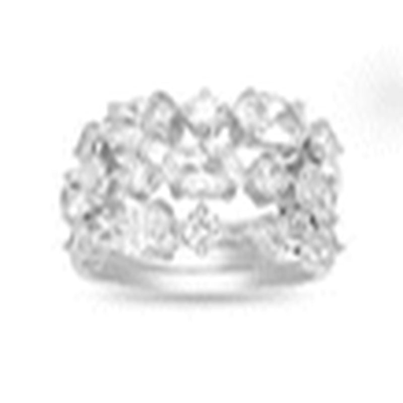 Sterling Silver Round-Oval and Teardrop CZ Trio Stack-Able Ring Set