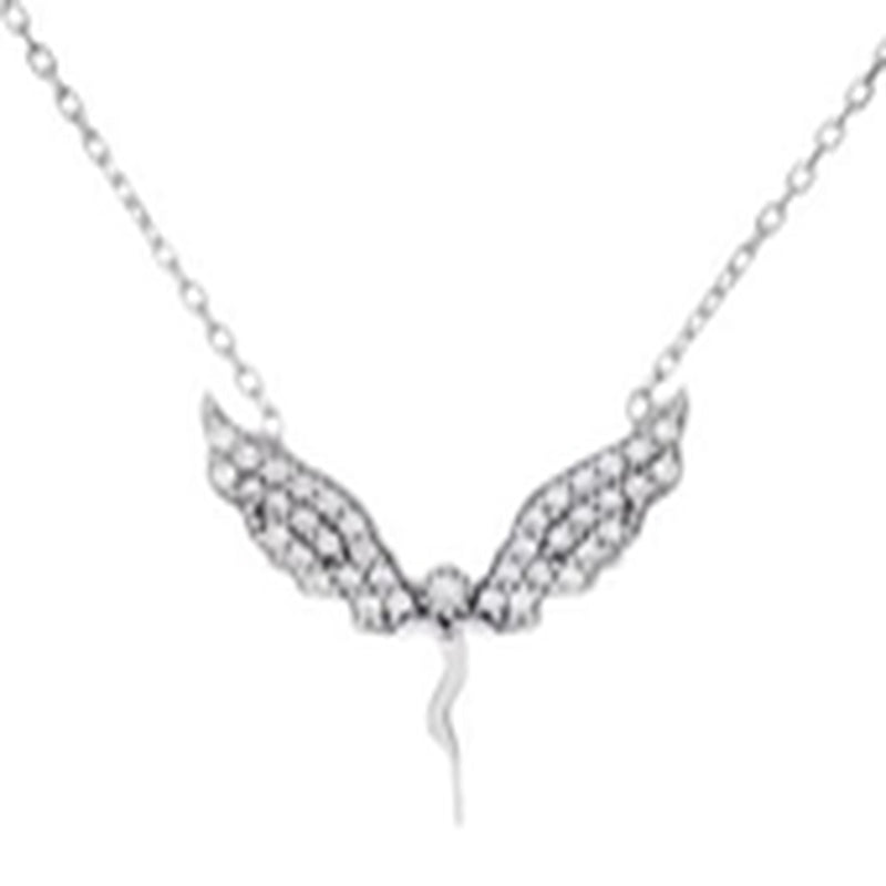 Sterling Silver CZ Fairy Neck Rho