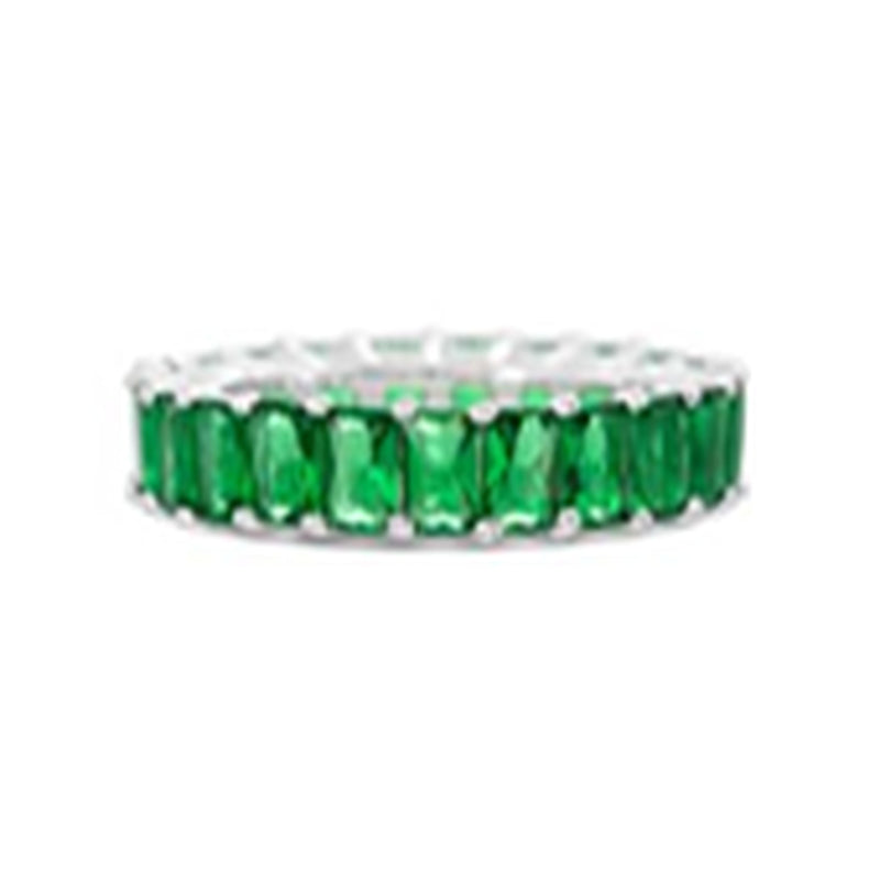 Sterling Silver Green CZ Ring