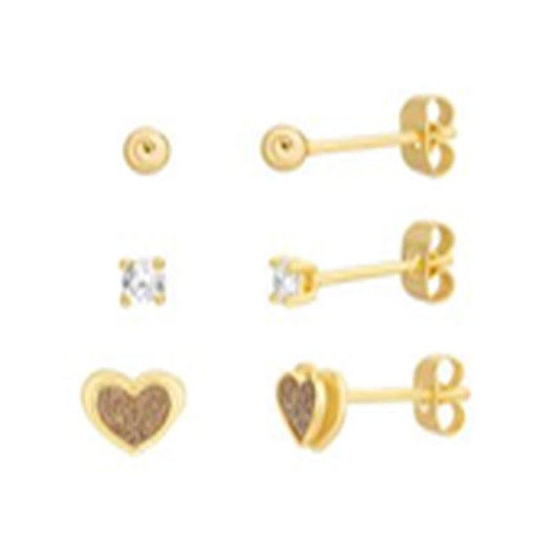 Xgold CZ Trio Earring Set