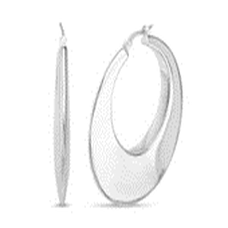 Sterling Silver Polished Hinge Hoop Earring