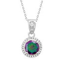 Silver Mystic Topaz -CZ Necklace