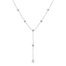 Silver CZ Pear Shaped Choker