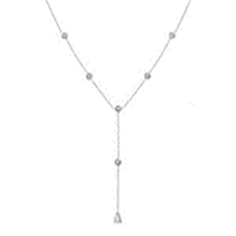 Silver CZ Pear Shaped Choker