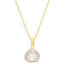 Gold Swarovski Crystal Teardrop Ball Chain Necklace