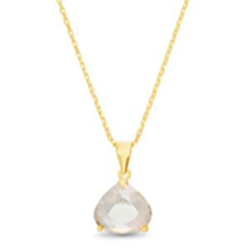 Gold Swarovski Crystal Teardrop Ball Chain Necklace