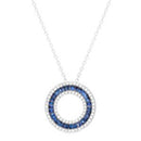 Silver CZ Circle Necklace