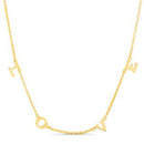 Gold "Love" Station Dangle Station Necklace