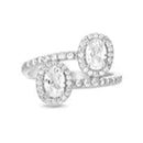 Sterling Silver Oval CZ BypaSterling Silver Ring