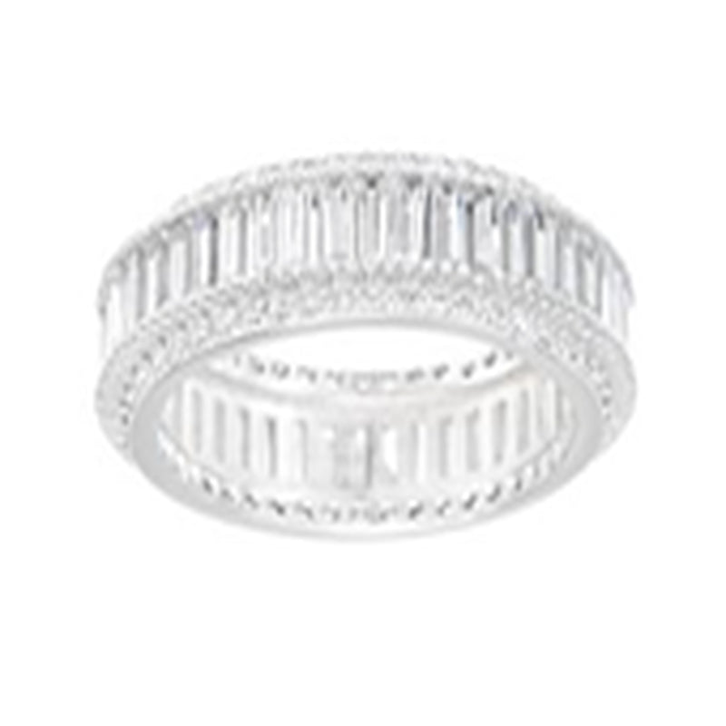 Silver CZ Eternity Band Ring