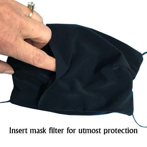 Reusable, Washable 2 Ply Mask with Pocket for Filter Insert