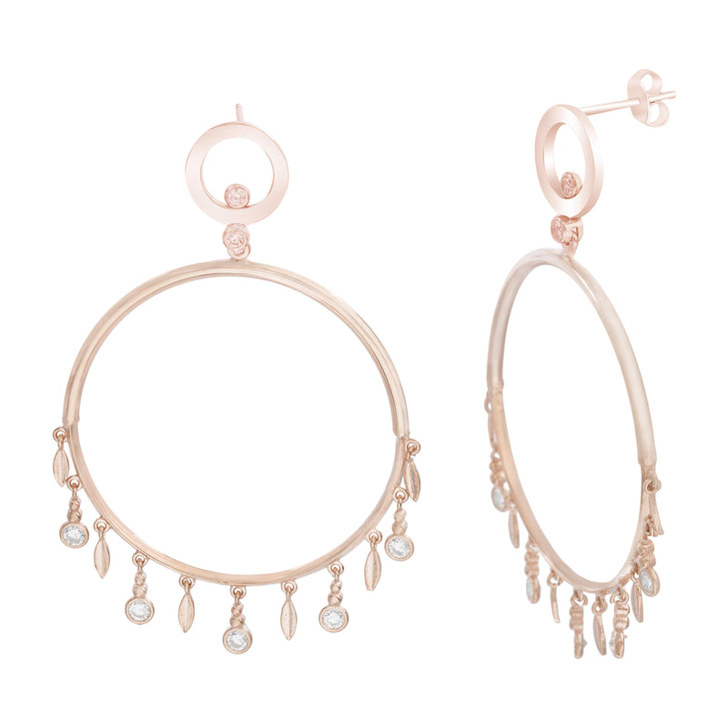 Xrose CZ Dangle Post Earring