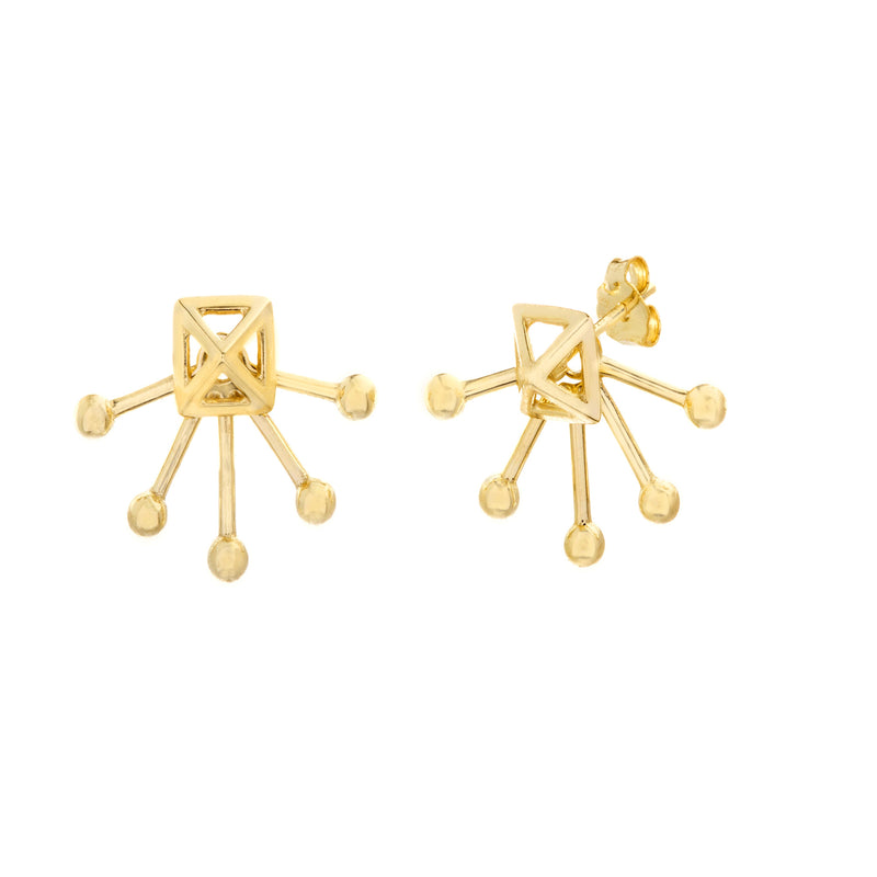 Gold Geo Shaped Design Earring