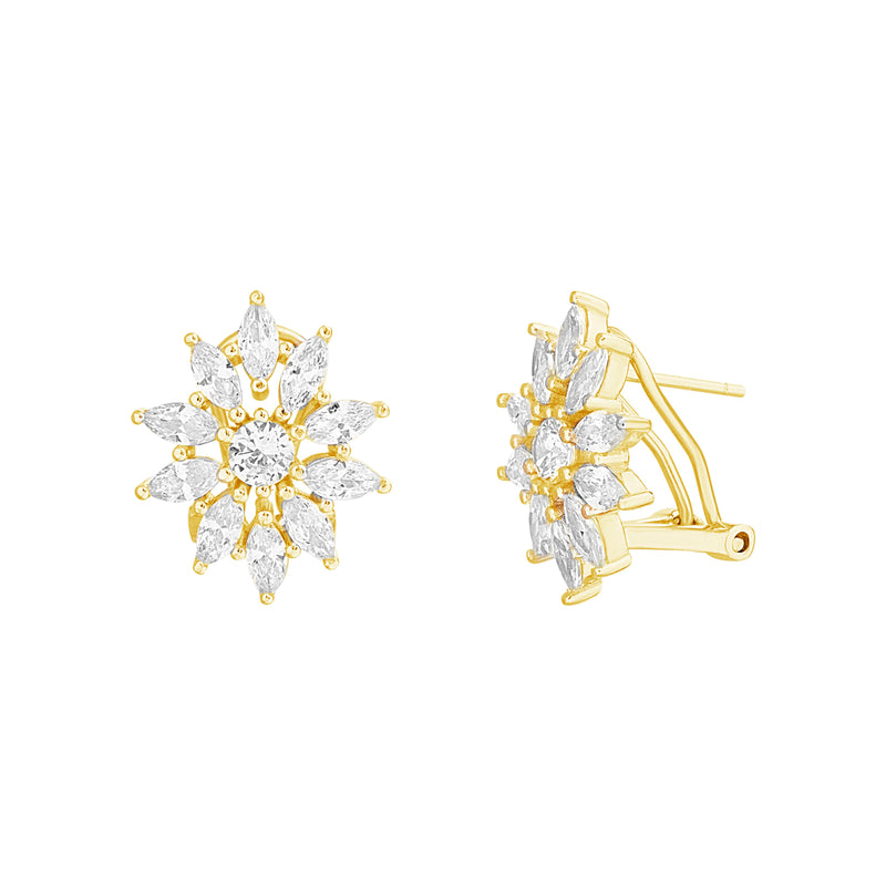 Xgold CZ Flower Design Earring