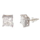 Ct Sterling Silver 8Mm CZ 9Cut PrinceSterling Silver Cut Stud