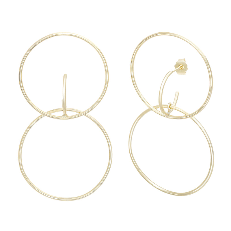 Xgold Open Circle Dangle Earring